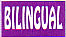 BILINGUAL label roll(s) Purple w/white letters.1/2