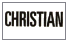 CHRISTIAN label roll(s) white & black