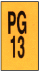 PG 13 label roll(s) .75x1.38